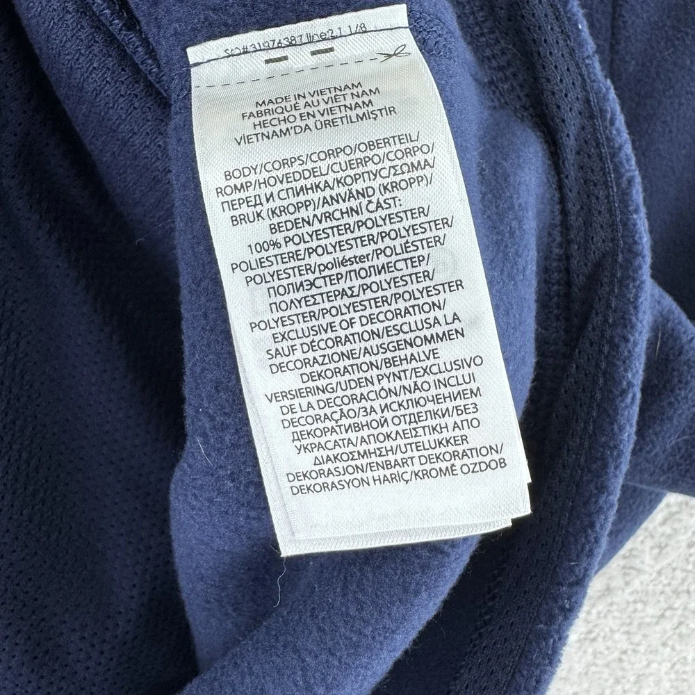 Polo Ralph Lauren Fleece Full Zip Vest Mens Large Navy Blue